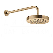 Gessi Inciso Верхний душ d21,8 см, настенный кронштейн, 1 вид струи, цвет: warm bronze PVD 58185#735