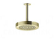 Gessi Inciso Верхний душ d21,8 см, потолочный кронштейн, 1 вид струи, цвет: brass PVD 58186#710