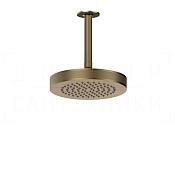 Gessi Inciso Верхний душ d21,8 см, потолочный кронштейн, 1 вид струи, цвет: antique brass 58186#713