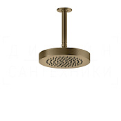 Gessi Inciso Верхний душ d21,8 см, потолочный кронштейн, 1 вид струи, цвет: deep bronze brushed PVD 58186#791