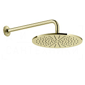 Gessi Inciso Верхний душ d30,1 см, настенный кронштейн, 1 вид струи, цвет: brass PVD 58248#710