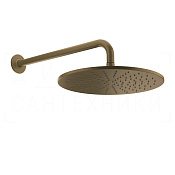 Gessi Inciso Верхний душ d30,1 см, настенный кронштейн, 1 вид струи, цвет: antique brass 58248#713