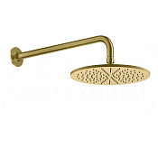 Gessi Inciso Верхний душ d30,1 см, настенный кронштейн, 1 вид струи, цвет: gold brushed 58248#716