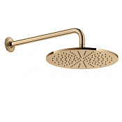 Gessi Inciso Верхний душ d30,1 см, настенный кронштейн, 1 вид струи, цвет: warm bronze PVD 58248#735