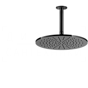 Gessi Inciso Верхний душ d30 см, потолочный кронштейн, 1 вид струи, цвет: black metal PVD 58252#706