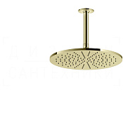 Gessi Inciso Верхний душ d30 см, потолочный кронштейн, 1 вид струи, цвет: brass PVD 58252#710