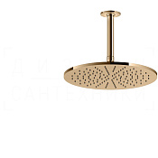 Gessi Inciso Верхний душ d30 см, потолочный кронштейн, 1 вид струи, цвет: warm bronze PVD 58252#735