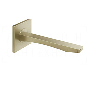 Gessi Rilievo Излив настенный для раковины 21,5 см, фиксированный, цвет: brushed brass PVD 59100#727