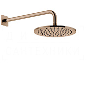 Gessi Rilievo Верхний душ d25 см, настенный кронштейн, 1 вид струи, цвет: copper PVD 59148#030