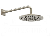 Gessi Rilievo Верхний душ d25 см, настенный кронштейн, 1 вид струи, цвет: finox brushed nickel 59148#149