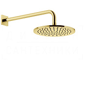 Gessi Rilievo Верхний душ d25 см, настенный кронштейн, 1 вид струи, цвет: gold PVD 59148#246