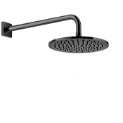 Gessi Rilievo Верхний душ d25 см, настенный кронштейн, 1 вид струи, цвет: black metal PVD 59148#706