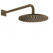 Gessi Rilievo Верхний душ d25 см, настенный кронштейн, 1 вид струи, цвет: antique brass 59148#713