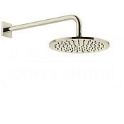 Gessi Rilievo Верхний душ d25 см, настенный кронштейн, 1 вид струи, цвет: nickel PVD 59148#720