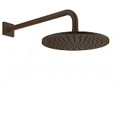 Gessi Rilievo Верхний душ d25 см, настенный кронштейн, 1 вид струи, цвет: dark bronze 59148#845