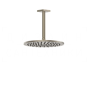 Gessi Rilievo Верхний душ d25 см, потолочный кронштейн, 1 вид струи, цвет: finox brushed nickel 59152#149