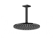 Gessi Rilievo Верхний душ d25 см, потолочный кронштейн, 1 вид струи, цвет: black metal PVD 59152#706