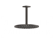 Gessi Rilievo Верхний душ d25 см, потолочный кронштейн, 1 вид струи, цвет: black metal brushed PVD 59152#707