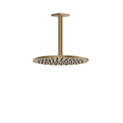Gessi Rilievo Верхний душ d25 см, потолочный кронштейн, 1 вид струи, цвет: warm bronze brushed PVD 59152#726