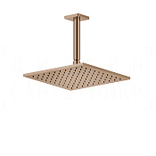 Gessi Rilievo Верхний душ 25 см, потолочный кронштейн, 1 вид струи, цвет: copper PVD 59155#030