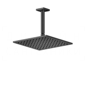 Gessi Rilievo Верхний душ 25 см, потолочный кронштейн, 1 вид струи, цвет: black metal PVD 59155#706