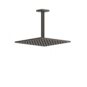 Gessi Rilievo Верхний душ 25 см, потолочный кронштейн, 1 вид струи, цвет: black metal brushed PVD 59155#707