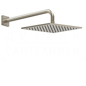 Gessi Rilievo Верхний душ 25 см, настенный кронштейн, 1 вид струи, цвет: finox brushed nickel 59158#149