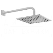 Gessi Rilievo Верхний душ 25 см, настенный кронштейн, 1 вид струи, цвет: matte white 59158#279