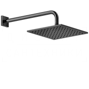 Gessi Rilievo Верхний душ 25 см, настенный кронштейн, 1 вид струи, цвет: black metal PVD 59158#706