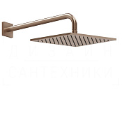 Gessi Rilievo Верхний душ 25 см, настенный кронштейн, 1 вид струи, цвет: copper brushed PVD 59158#708