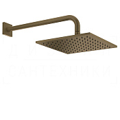 Gessi Rilievo Верхний душ 25 см, настенный кронштейн, 1 вид струи, цвет: antique brass 59158#713
