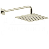 Gessi Rilievo Верхний душ 25 см, настенный кронштейн, 1 вид струи, цвет: nickel PVD 59158#720