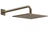 Gessi Rilievo Верхний душ 25 см, настенный кронштейн, 1 вид струи, цвет: coffee bronze brushed PVD 59158#761