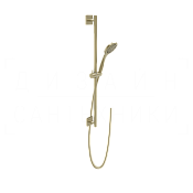 Gessi Rilievo Душевой гарнитур: ручной душ, штанга, держатель, шланг 150 см, цвет: brushed brass PVD 59245#727