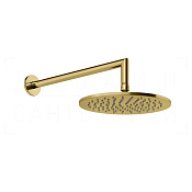 Gessi Anello Верхний душ d25 см, настенный кронштейн, 1 вид струи, цвет: gold PVD 63348#246