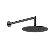 Gessi Anello Верхний душ d25 см, настенный кронштейн, 1 вид струи, цвет: black metal PVD 63348#706