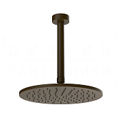 Gessi Anello Верхний душ d25 см, кронштейн высота под заказ, 1 вид струи, цвет: dark bronze 63350#845