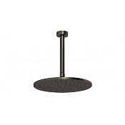 Gessi Anello Верхний душ d25 см, потолочный кронштейн, 1 вид струи, цвет: aged bronze 63352#187