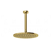 Gessi Anello Верхний душ d25 см, потолочный кронштейн, 1 вид струи, цвет: gold PVD 63352#246