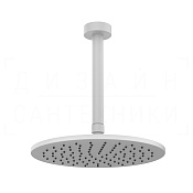 Gessi Anello Верхний душ d25 см, потолочный кронштейн, 1 вид струи, цвет: matte white 63352#279