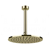Gessi Anello Верхний душ d25 см, потолочный кронштейн, 1 вид струи, цвет: brass PVD 63352#710