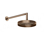 Gessi Anello Верхний душ d21,8 см, настенный кронштейн, 1 вид струи, цвет: copper PVD 63448#030