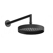 Gessi Anello Верхний душ d21,8 см, настенный кронштейн, 1 вид струи, цвет: matte black 63448#299