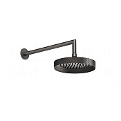 Gessi Anello Верхний душ d21,8 см, настенный кронштейн, 1 вид струи, цвет: black metal brushed PVD 63448#707