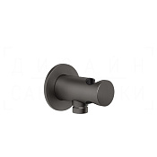 Gessi Anello Шланговое подключение с держателем для душа, цвет: black metal brushed PVD 63461#707