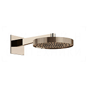 Gessi Inverso Верхний душ d30 см, настенный кронштейн, 1 вид струи, цвет: copper PVD 63468#030