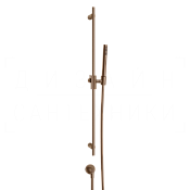 Gessi Anello Душевой гарнитур: ручной душ, штанга, держатель, шланг 150 см, цвет: copper brushed PVD 63482#708