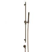 Gessi Anello Душевой гарнитур: ручной душ, штанга, держатель, шланг 150 см, цвет: coffee bronze PVD 63482#761