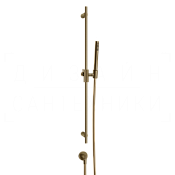 Gessi Anello Душевой гарнитур: руч. душ, штанга, держ., шланг 150 см, цвет: deep bronze brushed PVD 63482#791