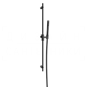 Gessi Anello Душевой гарнитур: ручной душ, штанга, держатель, шланг 150 см, цвет: black metal PVD 63484#706